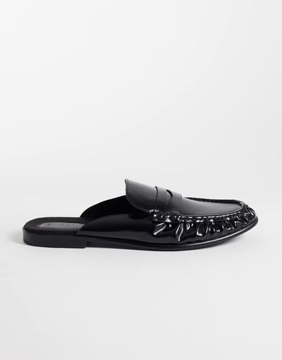 SEQWL SEQWL Dash refined ruched loafer mules in black