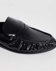SEQWL SEQWL Dash refined ruched loafer mules in black - 3
