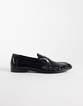SEQWL SEQWL Dash refined ruched loafers in black