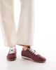 SEQWL SEQWL Drifter lace up gum sole sneakers in dark cherry-Red - 3