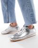 SEQWL SEQWL Drifter lace up gum sole sneakers in silver foil - 3