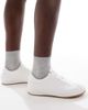 SEQWL SEQWL Drifter lace up gum sole sneakers in white drench - 1