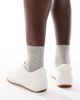 SEQWL SEQWL Drifter lace up gum sole sneakers in white drench - 3