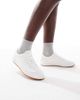 SEQWL SEQWL Drifter lace up gum sole sneakers in white drench - 4
