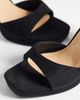 SEQWL SEQWL faux suede platform block heeled sandals in black - 3