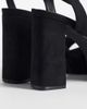 SEQWL SEQWL faux suede platform block heeled sandals in black - 4