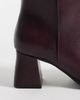 SEQWL SEQWL Fisher block heeled mid ankle boots in burgundy-Black - 2