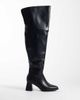 SEQWL SEQWL Fisher block heeled over the knee boots in black - 1