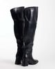 SEQWL SEQWL Fisher block heeled over the knee boots in black - 2