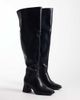 SEQWL SEQWL Fisher block heeled over the knee boots in black - 4