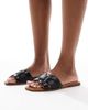 SEQWL SEQWL flat sandals in black faux leather - 1