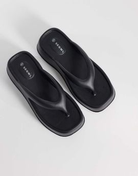 SEQWL SEQWL flatform wedge flip flops in black