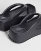 SEQWL SEQWL flatform wedge flip flops in black - 4