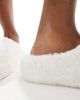SEQWL SEQWL fluffy mule slippers in cream-White - 3