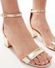 SEQWL SEQWL Hallie heeled sandals in gold PU - 3
