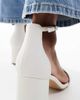 SEQWL SEQWL Hallie mid block heel sandals in white - 2