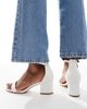 SEQWL SEQWL Hallie mid block heel sandals in white - 4