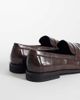 SEQWL SEQWL Hero croc ruched detailing loafers in chocolate brown - 3