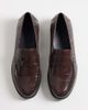 SEQWL SEQWL Hero croc ruched detailing loafers in chocolate brown - 4