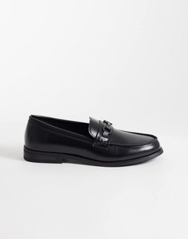 SEQWL SEQWL Hero saddle trim loafers in black