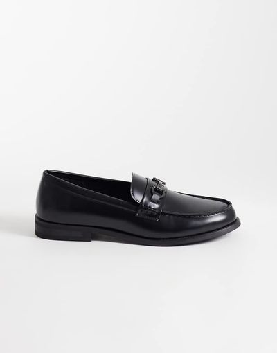 SEQWL SEQWL Hero saddle trim loafers in black