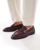 SEQWL SEQWL Hershe ruched loafers in burgundy-Red - 1