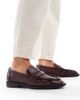 SEQWL SEQWL Hershe ruched loafers in burgundy-Red - 2