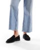 SEQWL SEQWL Hershe ruched loafers in suedette black - 2