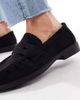 SEQWL SEQWL Hershe ruched loafers in suedette black - 3