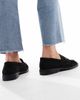 SEQWL SEQWL Hershe ruched loafers in suedette black - 4