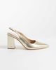 SEQWL SEQWL Hogan block heeled shoes in gold PU - 1