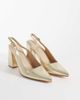 SEQWL SEQWL Hogan block heeled shoes in gold PU - 2