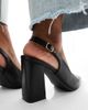 SEQWL SEQWL Hogan slingback block heel sandals in black - 2