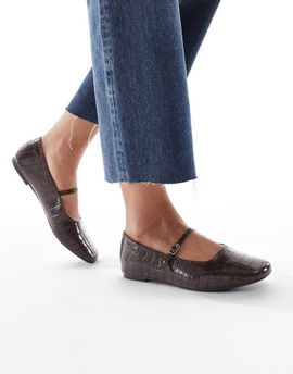 SEQWL SEQWL Iris ballet flats in croc brown