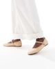 SEQWL SEQWL Iris ballet flats with buckle in natural raffia-Neutral - 1
