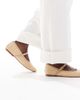 SEQWL SEQWL Iris ballet flats with buckle in natural raffia-Neutral - 2