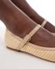 SEQWL SEQWL Iris ballet flats with buckle in natural raffia-Neutral - 3