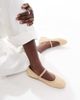 SEQWL SEQWL Iris ballet flats with buckle in natural raffia-Neutral - 4