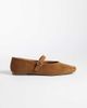 SEQWL SEQWL Iris faux suede high vamp ballet flats in tan-Brown - 1