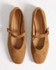 SEQWL SEQWL Iris faux suede high vamp ballet flats in tan-Brown - 2