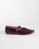 SEQWL SEQWL Iris high vamp ballet flats in burgundy-Red - 1