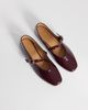 SEQWL SEQWL Iris high vamp ballet flats in burgundy-Red - 3