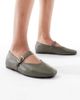 SEQWL SEQWL Iris high vamp ballet flats in olive-Green - 1