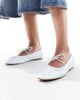 SEQWL SEQWL Iris tie detail ruched ballet flats in baby blue satin - 1