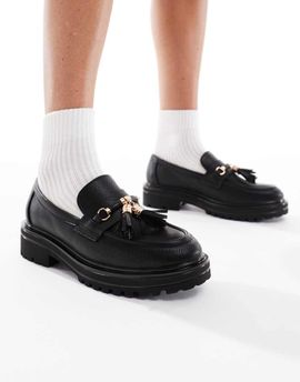 SEQWL SEQWL Jeep chunky tassel loafers in black