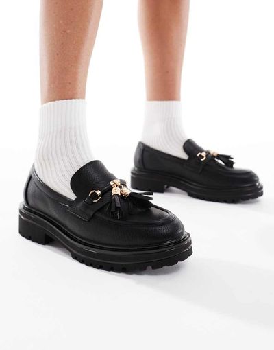 SEQWL SEQWL Jeep chunky tassel loafers in black
