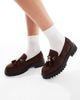 SEQWL SEQWL Jeep chunky tassel loafers in suedette chocolate-Brown - 1