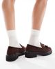 SEQWL SEQWL Jeep chunky tassel loafers in suedette chocolate-Brown - 4