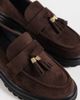 SEQWL SEQWL Jeep faux suede chunky tassel loafers in chocolate brown - 3