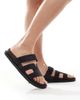 SEQWL SEQWL Kidman sandals with straps in faux nubuck in black - 2